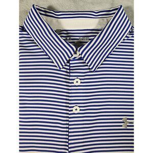 Under Armour Polo Shirt Men's XL Coldblack Heatgear Loose Vented Stripe Golf